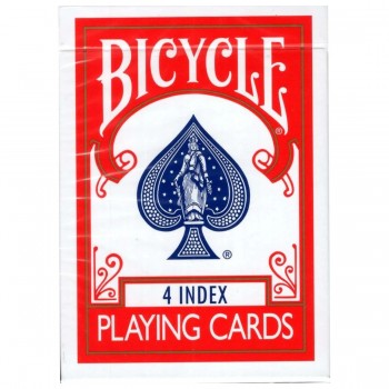 Bicycle 4 Index kortų kaladė (raudona)